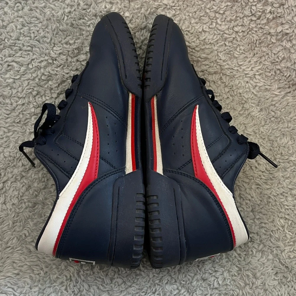 Fila Original Fitness Sneakers Mens 8.5 Navy Blue Red White 11F16LT-460 - Picture 7 of 13